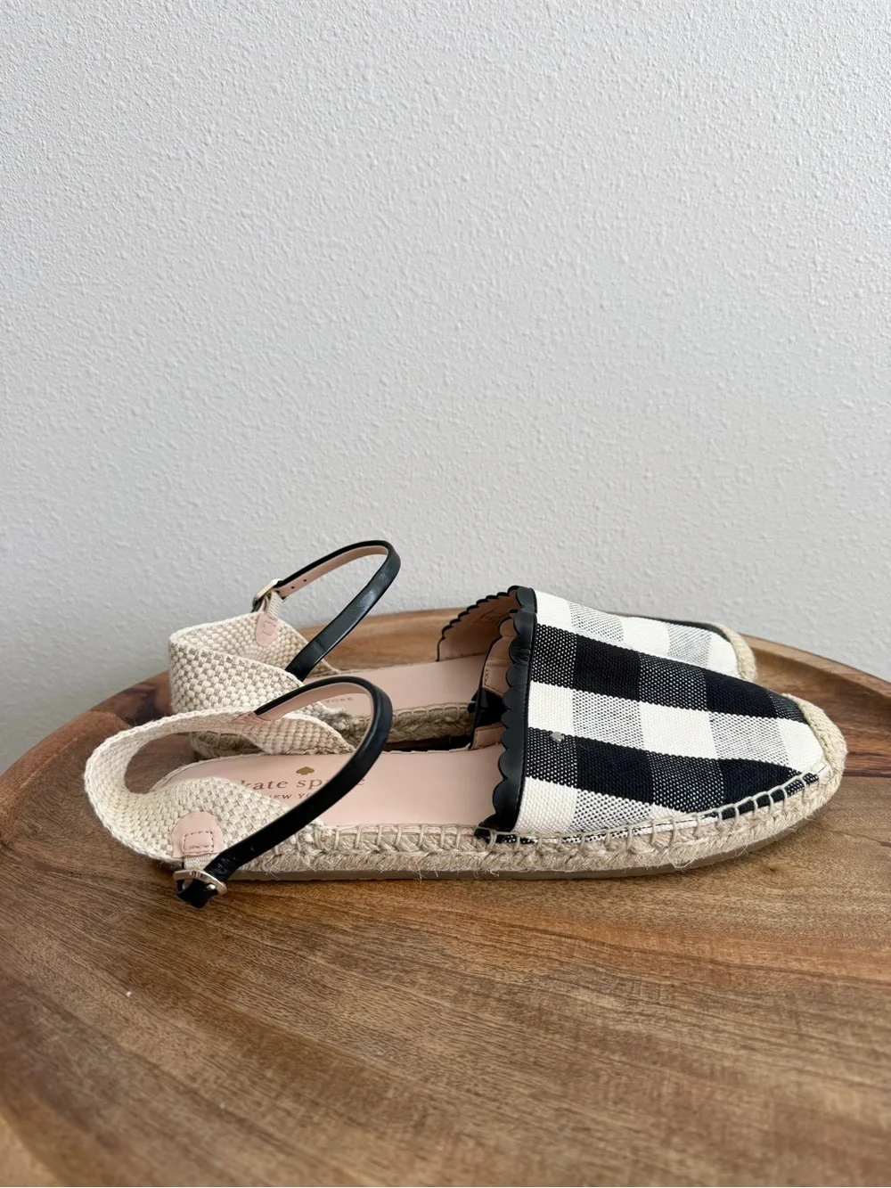 Kate Spade Bonnie Gingham Espadrilles Size 9.5